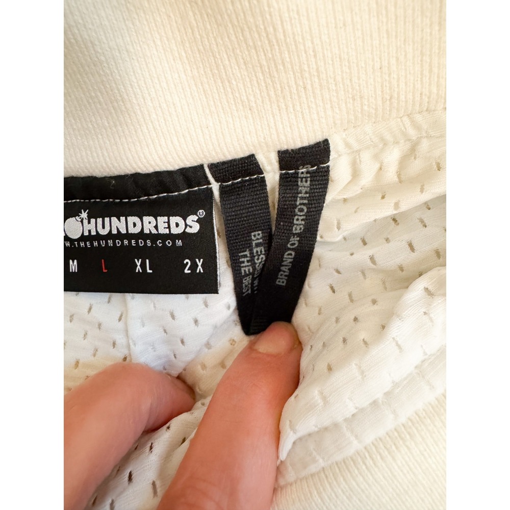 The Hundreds Men's Off White Everest Deep Pile Fleece Shorts Size Large - Picture 7 of 16